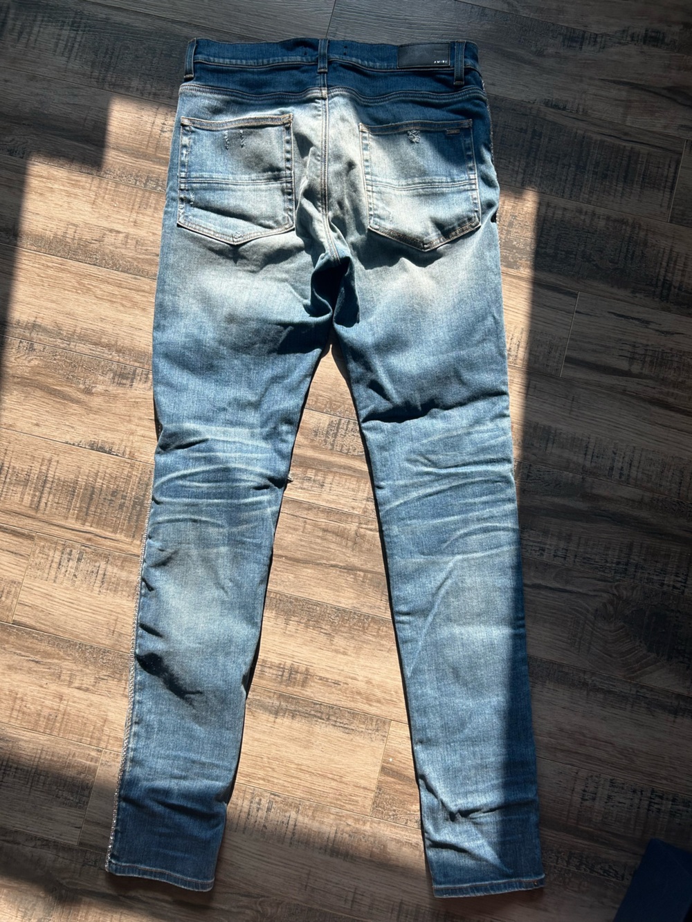 AMIRI slim-fit crystal track denim jeans - Picture 3 of 6